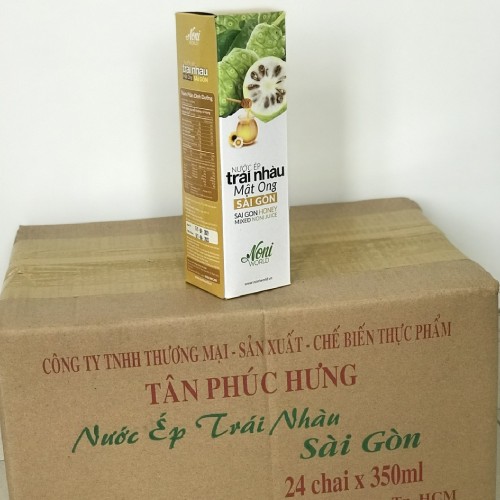 Thùng Nước Ép Trái Nhàu Mật Ong Saigon( 24 chai x 350 ml )