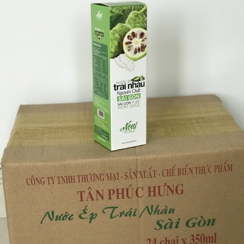 Thùng Nước Ép Trái Nhàu Nguyên Chất Saigon ( 24 chai x 350 ml )