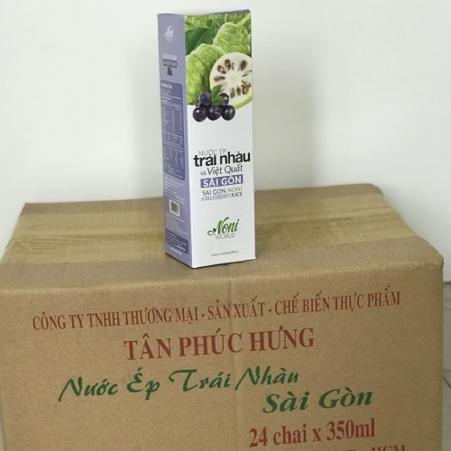 Thùng Nước Ép Trái Nhàu và Việt Quất Saigon ( 24 chai x 350 ml )